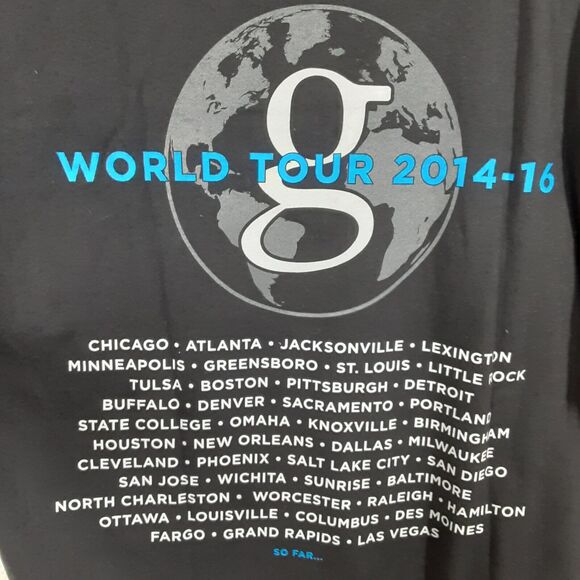 Garth Brooks World Tour 2014-16 T Shirt Mens Size L Black Music Band Tee - Picture 5 of 7